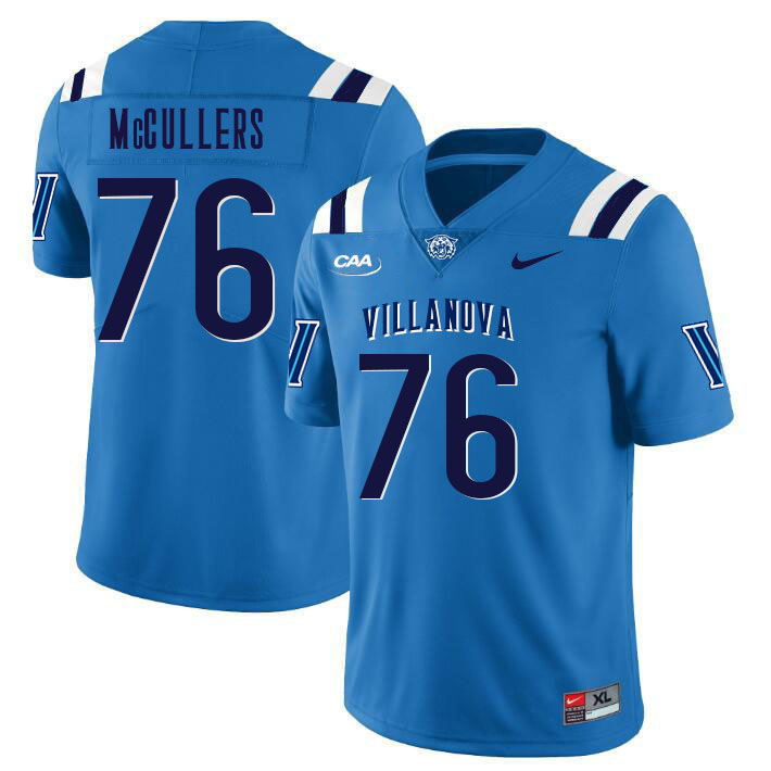 Men #76 Chris McCullers Villanova Wildcats College Football Jerseys Stitched Sale-Light Blue - Click Image to Close
